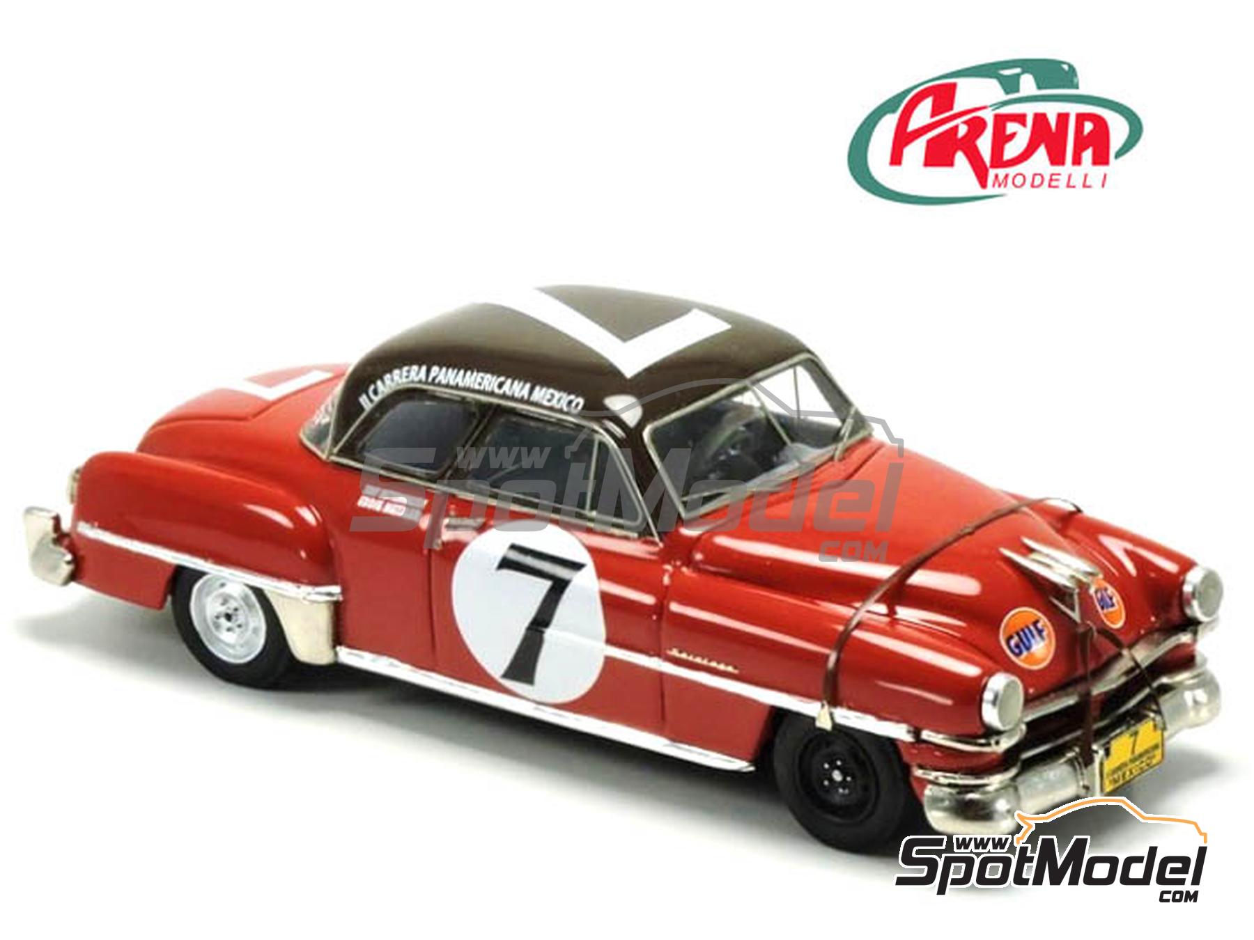 Chrysler Saratoga sponsored by Gulf - Carrera Panamericana 1951. Car scale  model kit in 1/43 scale manufactured by Arena Modelli (ref. ARE933)